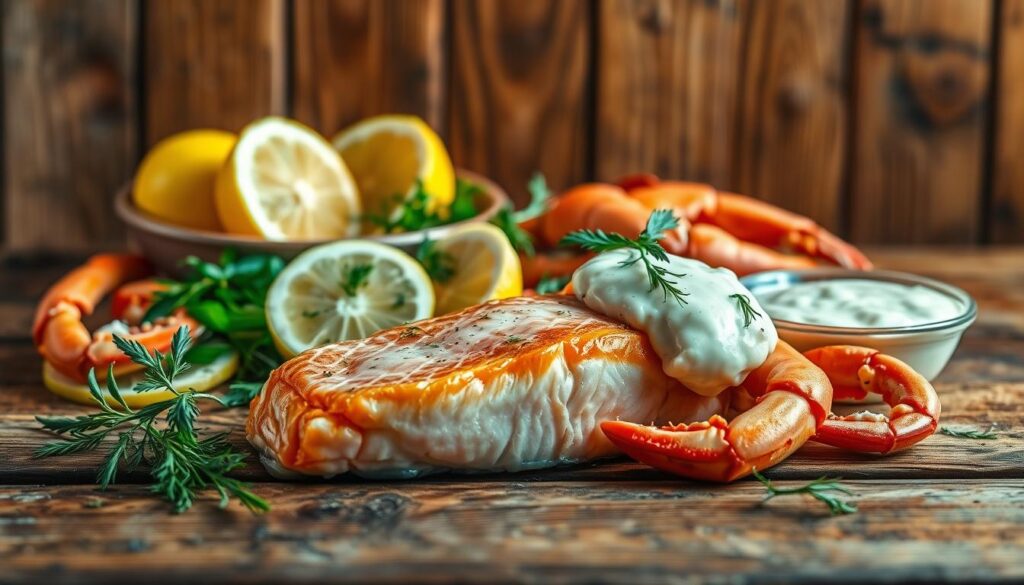 Salmon and Crab Seafood Combination Salmon and Crab Seafood Combination